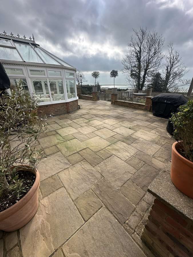 Patio Cleaning before