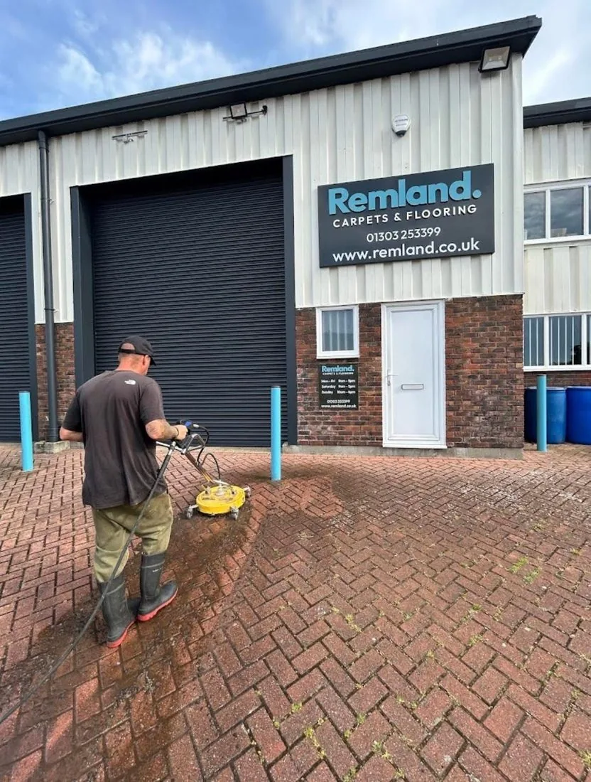 Commercial forecourt clean Remland Carpets, Folkestone