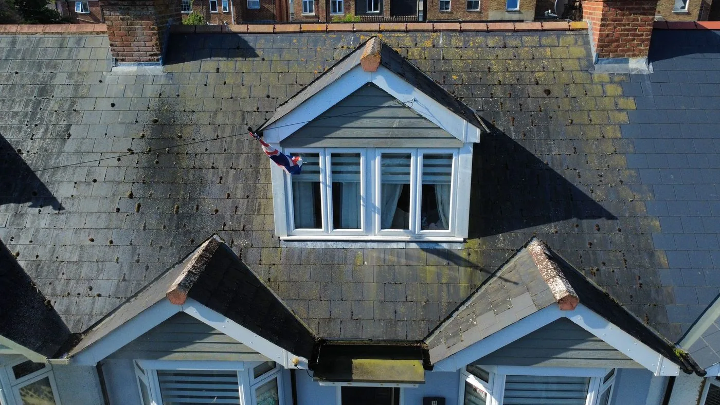 Roof Cleaning before