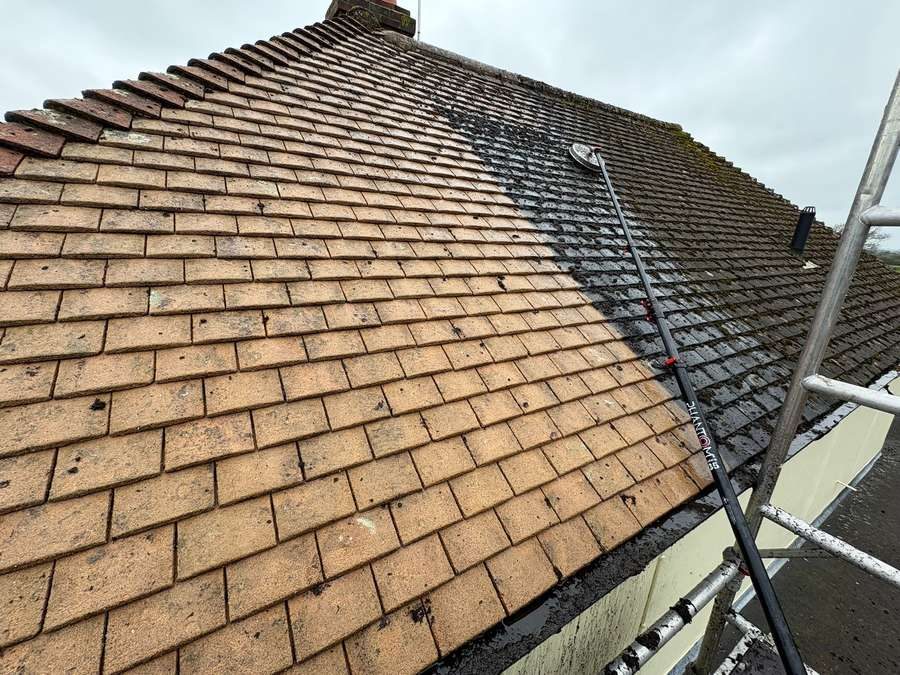 Roof cleaning and moss removal in Kent