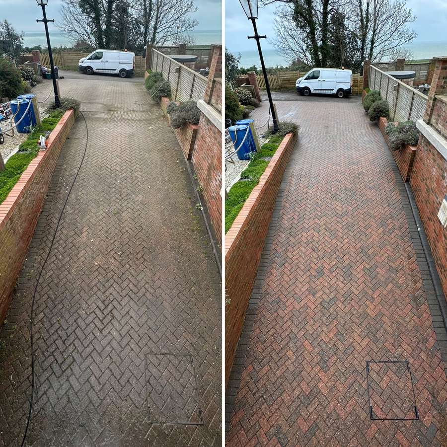 Patio before and after